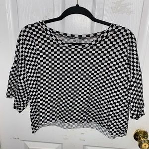 checkered crop top